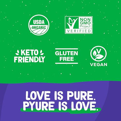 Pyure Organic Stevia Liquid Sweetener Keto Sugar Substitutes, Zero Calorie, Zero Sugar, Zero Carb, Plant-Based Sugar Free Liquid Stevia Extract, Simply Sweet, 1.8 oz