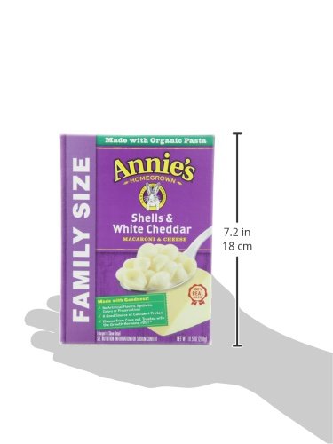 Annie's White Cheddar Shells Macaroni and Cheese with Organic Pasta, 6 oz (Pack of 12)