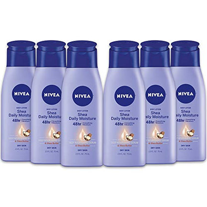 NIVEA Shea Nourish Body Lotion, 48-Hour Moisturizing Shea Butter Lotion for Dry Skin with Deep Nourishing Serum, 16.9 Fl Oz Pump Bottle