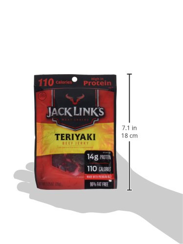 Jack Link's Beef Jerky 5 Count Multipack, Original, 5, 0.625 oz. Bags - Flavorful Meat Snack for Lunches, Ready to Eat - 7g of Protein, Made with 100% Beef - No Added MSG** or Nitrates/Nitrites