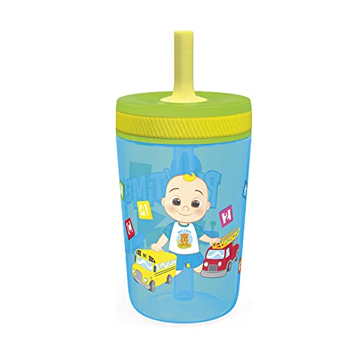 Zak Designs 15oz Bluey Kelso Tumbler Set, BPA-Free Leak-Proof Screw-On Lid with Straw Made of Durable Plastic and Silicone, Perfect Bundle for Kids, 2 Count (Pack of 1)