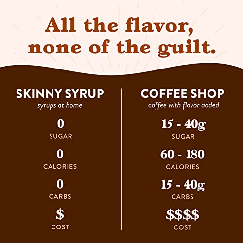 Jordan's Skinny Syrups Sugar Free Coffee Syrup, Vanilla Flavor Drink Mix, Zero Calorie Flavoring for Chai Latte, Protein Shake, Food and More, Gluten Free, Keto Friendly, 25.4 Fl Oz, 2 Pack