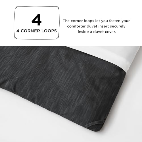 Bedsure Twin/Twin XL Comforter Set Dorm Bedding - Dark Grey Twin Bedding Set for College, Soft Cationic Dyed Bed Set for All Seasons, 2 Pieces, 1 Comforter (68"x88") and 1 Pillow Sham (20"x26"+2")