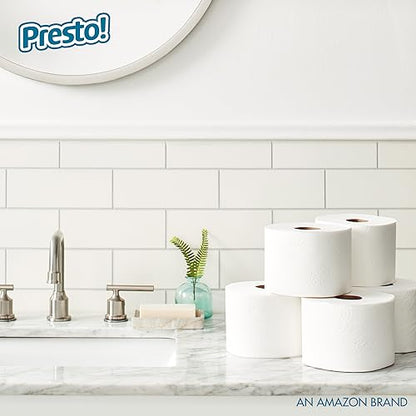 Presto! 2-Ply Ultra-Soft Toilet Paper, Unscented, White