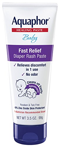 Aquaphor Baby Diaper Rash Paste - For Serious Diaper Rash and Flare-ups - 3.5 Oz. Tube