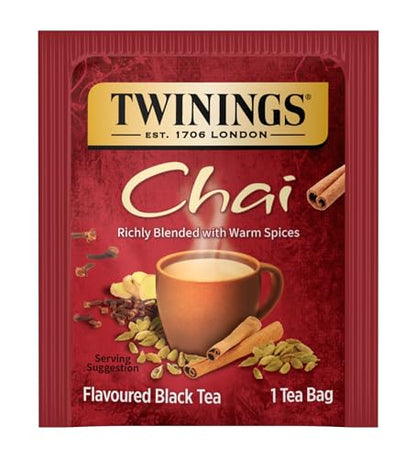 Twinings English Breakfast Black Tea, 100 Individually Wrapped Tea Bags, Smooth, Flavourful, Robust, Caffeinated, Enjoy Hot or Iced