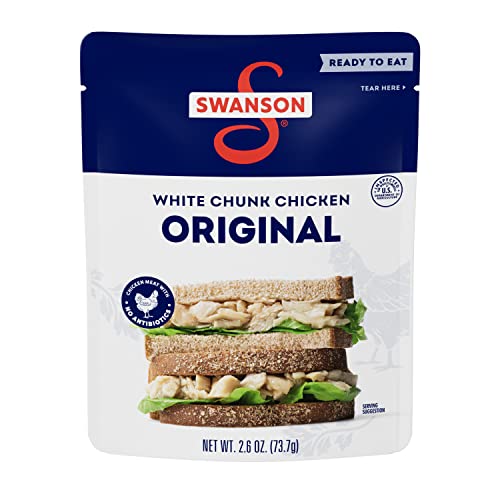 Swanson White Premium Chunk Canned Chicken Breast in Water, Fully Cooked Chicken, 4.5 OZ Can (Pack of 4)