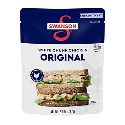 Swanson White Premium Chunk Canned Chicken Breast in Water, Fully Cooked Chicken, 4.5 OZ Can (Pack of 4)