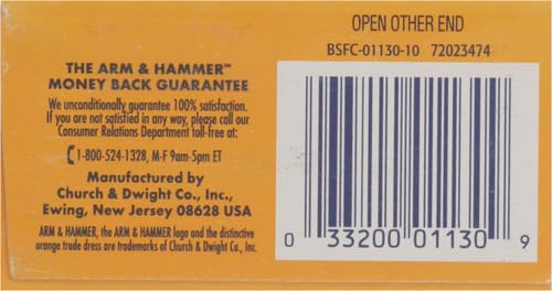 Arm & Hammer Baking Soda Fridge-n-Freezer Odor Absorber, Orange 14 oz, Pack of 12