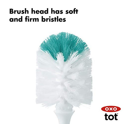 OXO Tot Bottle Brush with Nipple Cleaner and Stand - Gray