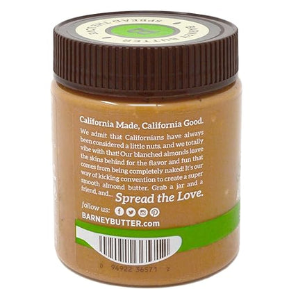 Barney Butter Almond Butter, Smooth, 16 Ounce Jar, Skin-Free Almonds, No Stir, Non-GMO, Gluten Free, Keto, Paleo, Vegan