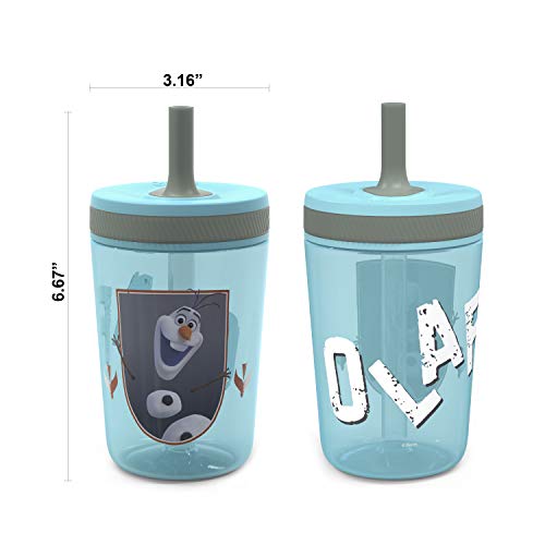 Zak Designs 15oz Bluey Kelso Tumbler Set, BPA-Free Leak-Proof Screw-On Lid with Straw Made of Durable Plastic and Silicone, Perfect Bundle for Kids, 2 Count (Pack of 1)