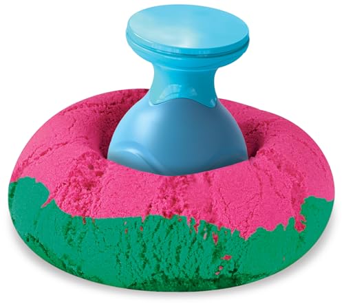 Kinetic Sand Ultimate Sandisfying Set, 2lb of Pink, Yellow and Teal Play Sand, 10 Molds and Tools, Sensory Toys for Kids Ages 7+