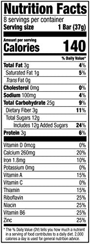 Amazon Brand - Happy Belly Fruit & Grain Cereal Bars, Strawberry , 1.03 Oz, 8 Count (Pack of 1)