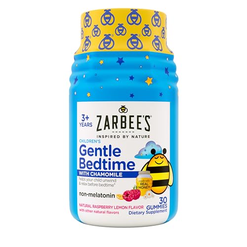 Zarbee's Kids 1mg Melatonin Gummy; Drug-Free & Effective Sleep Supplement for Children Ages 3 and Up; Natural Berry Flavored Gummies; 50 Count