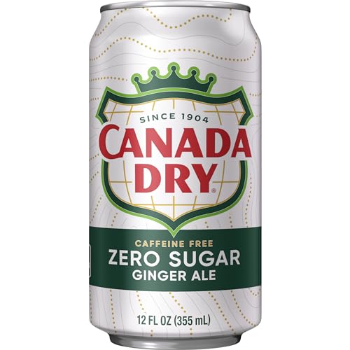 Canada Dry Zero Sugar Ginger Ale Soda, 12 fl oz cans (Pack of 12)