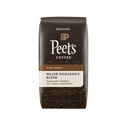 Peet's Coffee Major Dickason's Blend, Dark Roast Ground Coffee, 20 oz