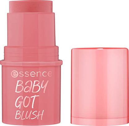 essence | Baby Got Blush | Easy to Apply & Blend Pigmented Cream Blush Stick | Vegan & Cruelty Free | Free From Gluten, Parabens, & Microplastic Particles (20 | Peaches & Cream)