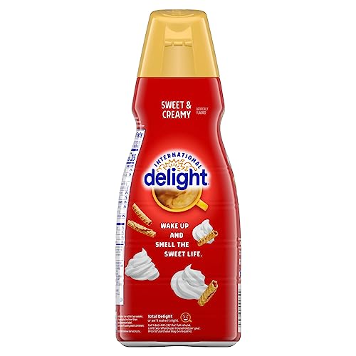 International Delight Coffee Creamer Singles, Sweet & Creamy, Shelf Stable Flavored Creamer, 24 Ct, 16 FL Oz, Pre-Portioned Creamers