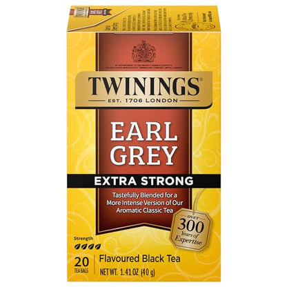 Twinings English Breakfast Black Tea, 100 Individually Wrapped Tea Bags, Smooth, Flavourful, Robust, Caffeinated, Enjoy Hot or Iced