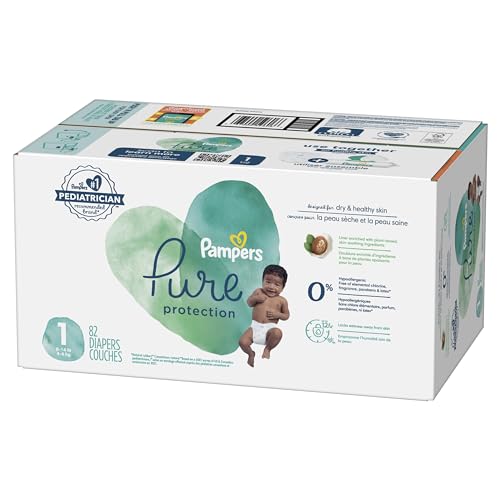 Pampers Pure Protection Diapers - Size 5, One Month Supply (132 Count), Hypoallergenic Premium Disposable Baby Diapers (Packaging May Vary)