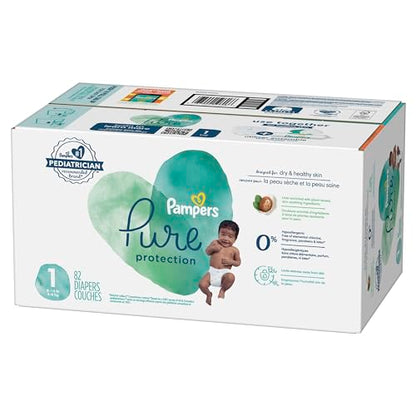 Pampers Pure Protection Diapers - Size 5, One Month Supply (132 Count), Hypoallergenic Premium Disposable Baby Diapers (Packaging May Vary)