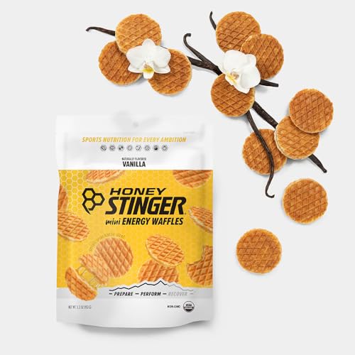 Honey Stinger Organic Honey Waffle | Energy Stroopwafel for Exercise, Endurance and Performance | Sports Nutrition for Home & Gym, Pre and Post Workout | Box of 16 Waffles, 16.96 Ounce (Pack of 16)