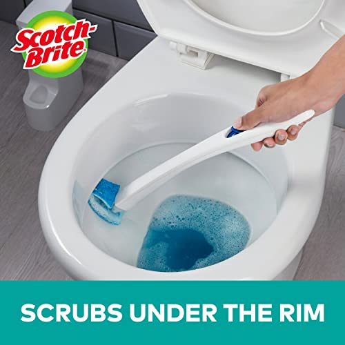 Scotch-Brite Disposable Toilet Scrubber Refills, Removes Rust & Hard Water Stains, 10 Disposable Refills Blue