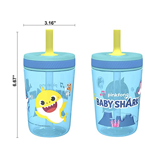 Zak Designs 15oz Bluey Kelso Tumbler Set, BPA-Free Leak-Proof Screw-On Lid with Straw Made of Durable Plastic and Silicone, Perfect Bundle for Kids, 2 Count (Pack of 1)