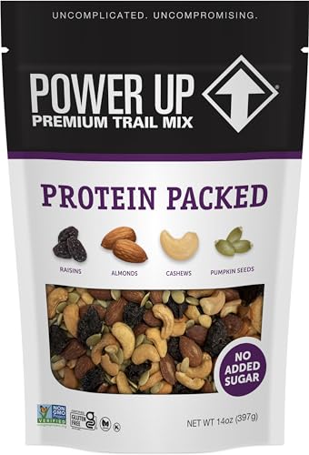 Power Up Trail Mix, Mega Omega Trail Mix, Non-GMO, Vegan, Gluten Free, No Artificial Ingredients, Gourmet Nut, 14 Ounce Bag