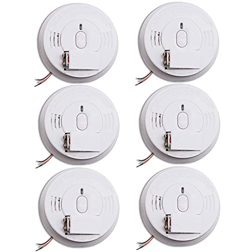 Kidde Smoke Detector, Hardwired Smoke Alarm with Battery Backup, Test-Silence Button