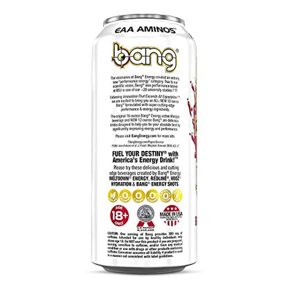 Bang Energy Bangster Berry, Sugar-Free Energy Drink, 16-Ounce (Pack of 12)