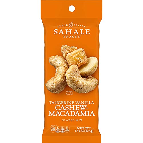 Sahale Snacks Glazed Mix Nut Blend Variety Pack, 1.5 Oz Grab & Go Bags (12 Total Packs) - Four Different Dry-Roasted Deluxe Mixed Nuts Blends Included - Non-GMO Kosher & Certified Gluten-Free Snacks