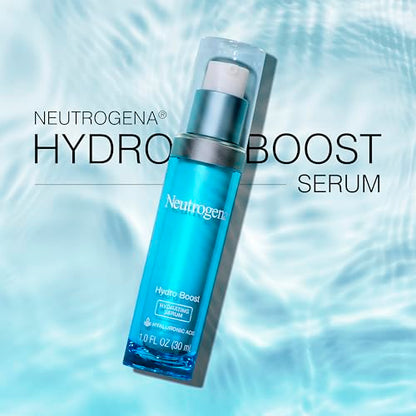 Neutrogena Hydro Boost Hydrating Hyaluronic Acid Serum, Oil-Free and Non-Comedogenic Formula for Glowing Complexion, 1 fl. oz