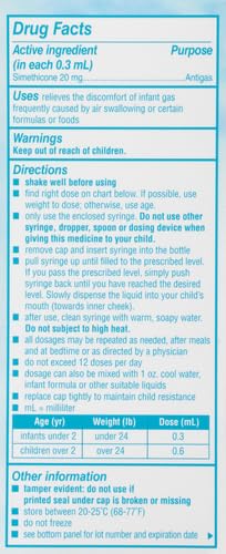 MYLICON Infants Gas Relief Drops for Infants and Babies, Dye Free Formula, 1 Fluid Ounce