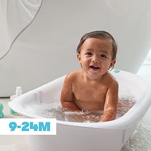 Frida Baby 4-in-1 Grow-with-Me Baby Bathtub, Baby Tub for Newborns to Toddler with Removable Bath Seat & Backrest for Bath Support in Tub