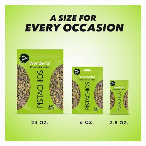 Wonderful Pistachios No Shells, Smokey Barbeque Nuts, 2.25 Ounce Bag (Pack Of 8), Protein Snack, Gluten Free, On-the-Go Snack