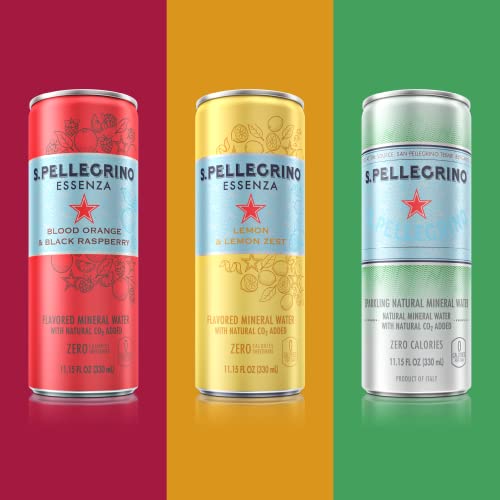 S.Pellegrino Essenza Variety pack - Blood Orange, Lemon, Dark Morello Cherry,11.15 Fl. Oz (Pack of 24)