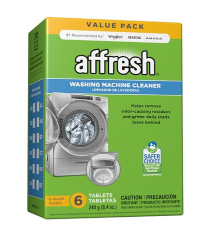 Affresh Washing Machine Cleaner, Cleans Front Load and Top Load Washers, Including HE, 6 Tablets