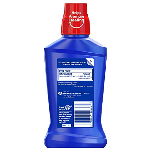 Colgate Peroxyl Antiseptic Mouthwash and Mouth Sore Rinse, 1.5% Hydrogen Peroxide, Mild Mint - 500ml, 16.9 Fluid Ounces