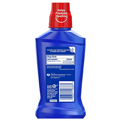 Colgate Peroxyl Antiseptic Mouthwash and Mouth Sore Rinse, 1.5% Hydrogen Peroxide, Mild Mint - 500ml, 16.9 Fluid Ounces