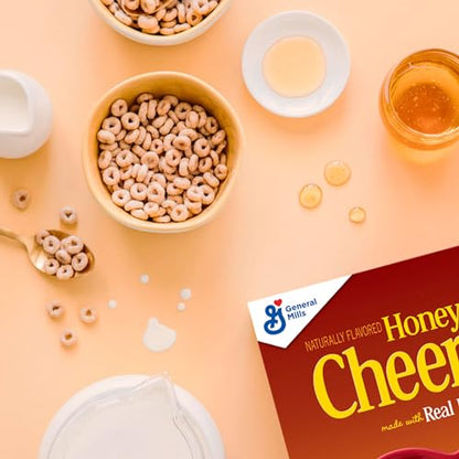 Honey Nut Cheerios Cereal, Limited Edition Happy Heart Shapes, Heart Healthy Cereal With Whole Grain Oats, 10.8 oz