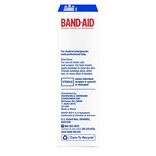 Band-Aid Brand Flexible Fabric Adhesive Bandages for Wound Care and First Aid, All One Size, 100 Count