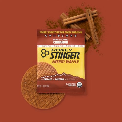 Honey Stinger Organic Honey Waffle | Energy Stroopwafel for Exercise, Endurance and Performance | Sports Nutrition for Home & Gym, Pre and Post Workout | Box of 16 Waffles, 16.96 Ounce (Pack of 16)