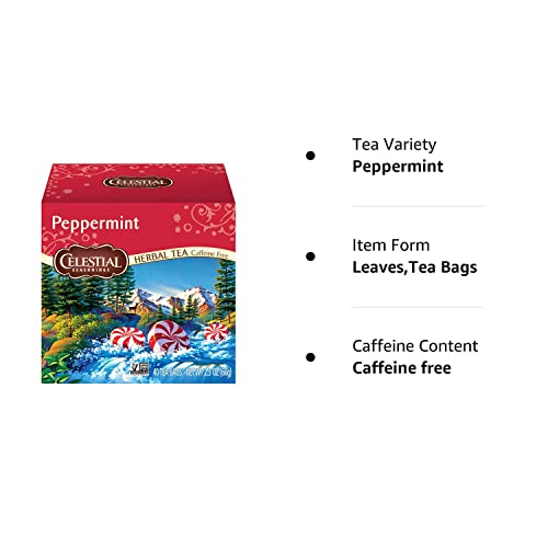 Celestial Seasonings Country Peach Passion Herbal Tea, Caffeine Free, 20 Tea Bags Box, (Pack of 6)