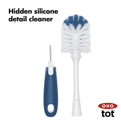 OXO Tot Bottle Brush with Nipple Cleaner and Stand - Gray