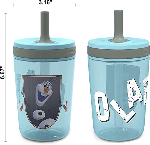 Zak Designs 15oz Bluey Kelso Tumbler Set, BPA-Free Leak-Proof Screw-On Lid with Straw Made of Durable Plastic and Silicone, Perfect Bundle for Kids, 2 Count (Pack of 1)