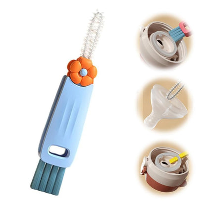 3 in 1 Cup Lid Cleaning Brush, 2024 New Portable Crevice Cleaning Brush Set for Baby Bottle Gap Tight Spaces Cup, Multifunctional Cleaning Brush Cup Lid Cleaner