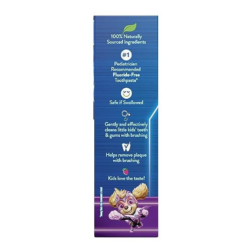 Orajel Kids Paw Patrol Fluoride-Free Training Toothpaste, Natural Fruity Fun Flavor, #1 Pediatrician Recommended , 1.5oz Tube