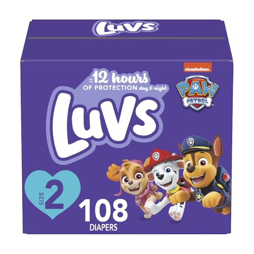 Luvs Diapers - Size 5, 172 Count, Paw Patrol Disposable Baby Diapers